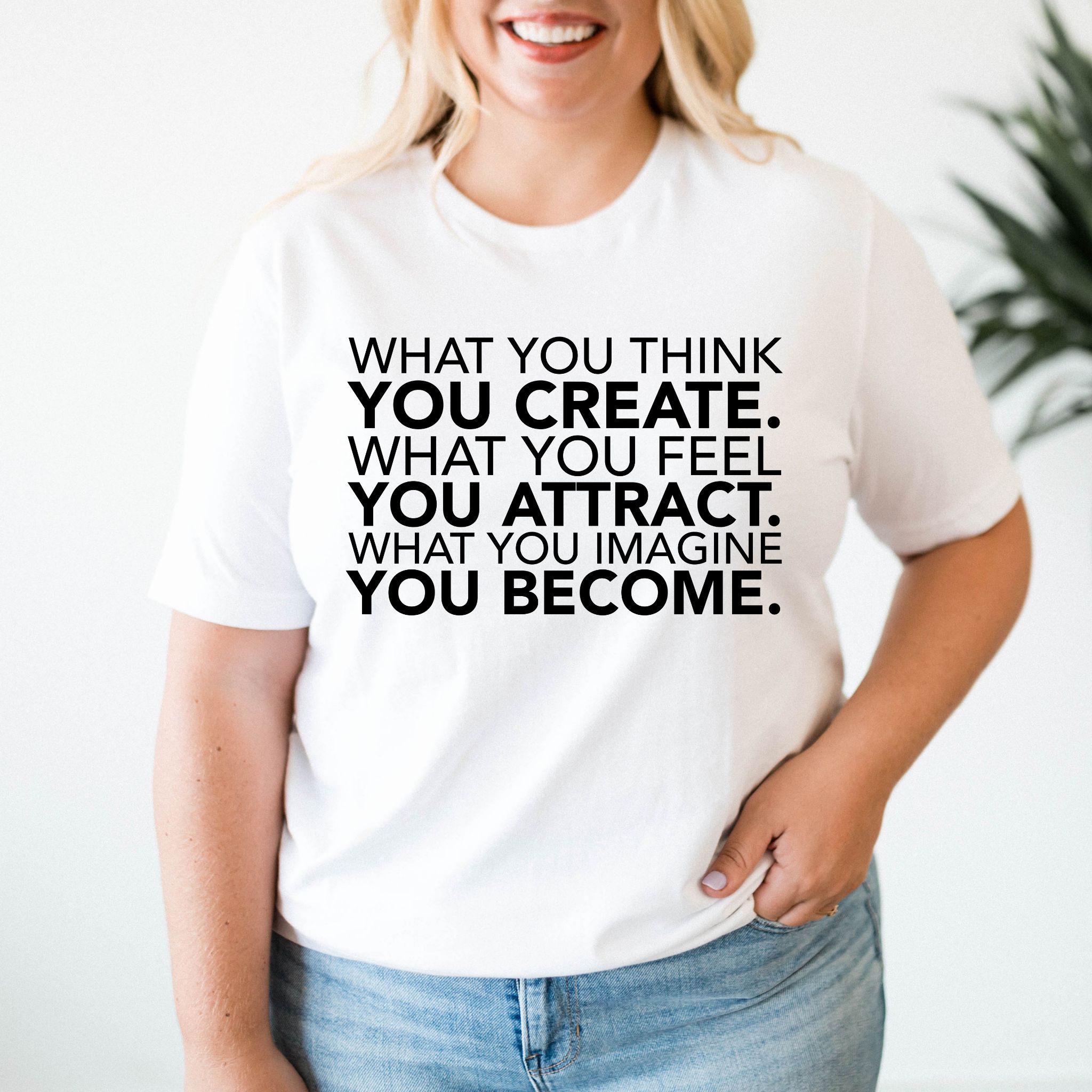 WHAT YOU THINK TEE sold by Her Thriving Goals product image thumbnail 3