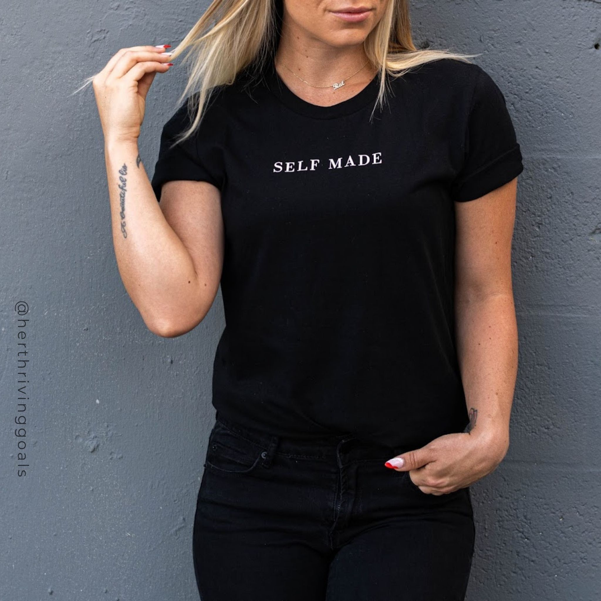 SELF MADE TEE sold by Her Thriving Goals product image thumbnail 2