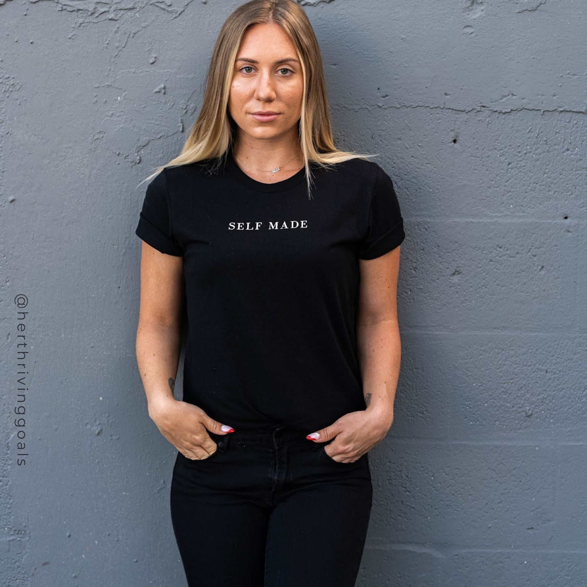 SELF MADE TEE sold by Her Thriving Goals product image thumbnail 3