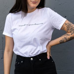 INVEST IN YOUR DREAMS TEE sold by Her Thriving Goals