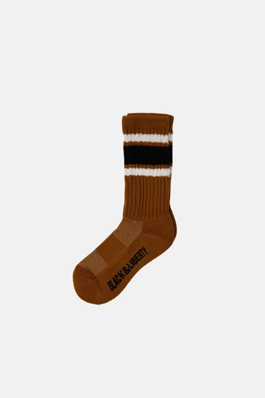 COLLEGE SOCKS BROWN sold by Black & Liberty