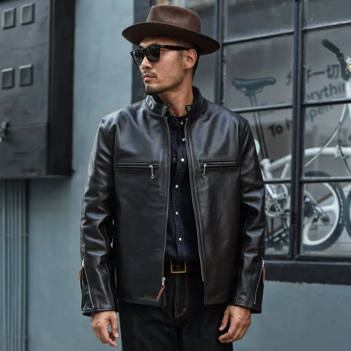 J100 Horsehide Leather Jacket – Men's Genuine Top‑Grain Leather Coat sold by Sauce Zhan product image thumbnail 2