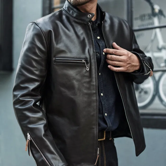 J100 Horsehide Leather Jacket – Men's Genuine Top‑Grain Leather Coat sold by Sauce Zhan product image thumbnail 3