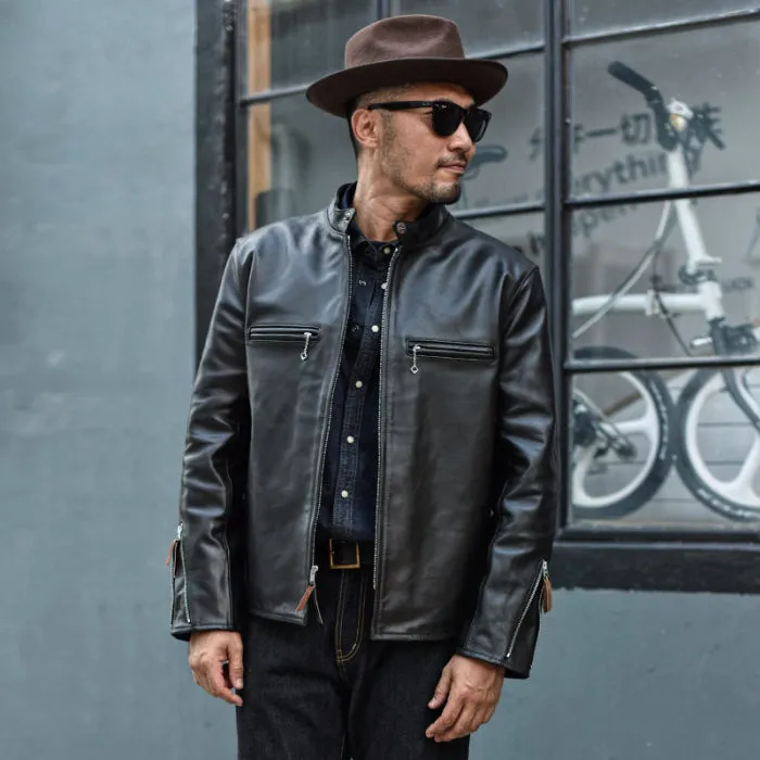 J100 Horsehide Leather Jacket – Men's Genuine Top‑Grain Leather Coat sold by Sauce Zhan product image thumbnail 4