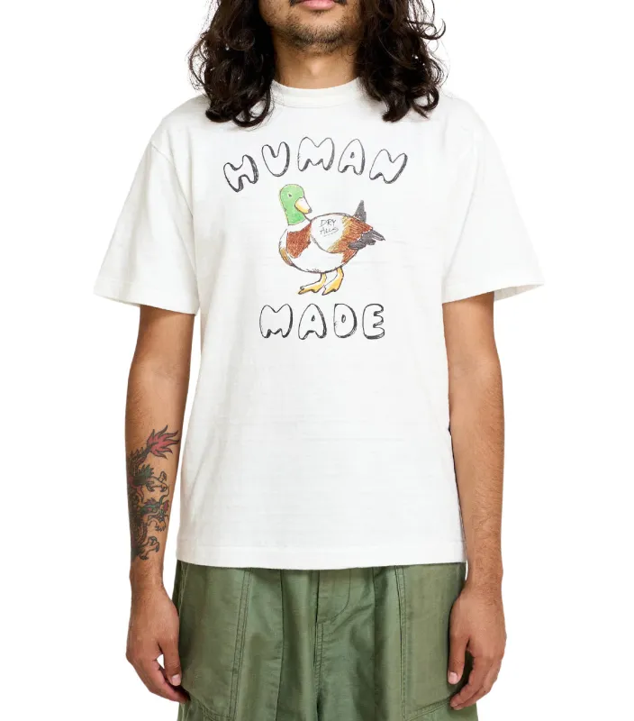 Human Made Cartoon Duck Graphic T-Shirt White made by Human Made