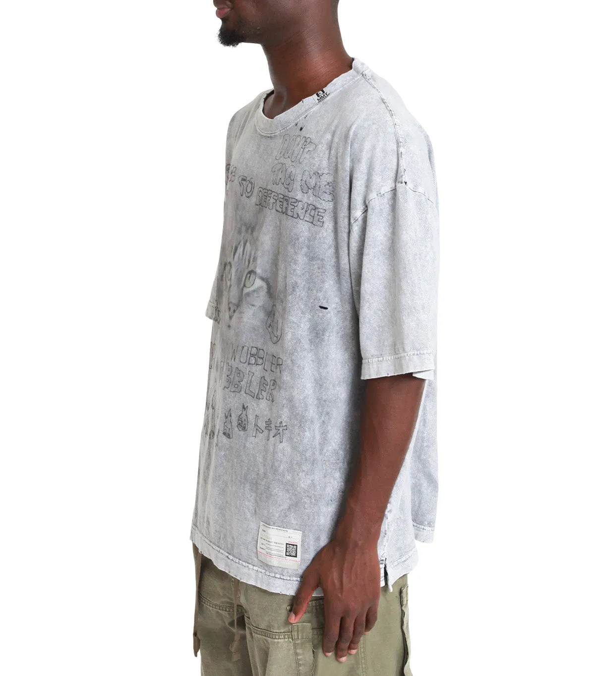 Maison Mihara Yasuhiro Bleached T-Shirt Grey sold by Somewhere product image thumbnail 2