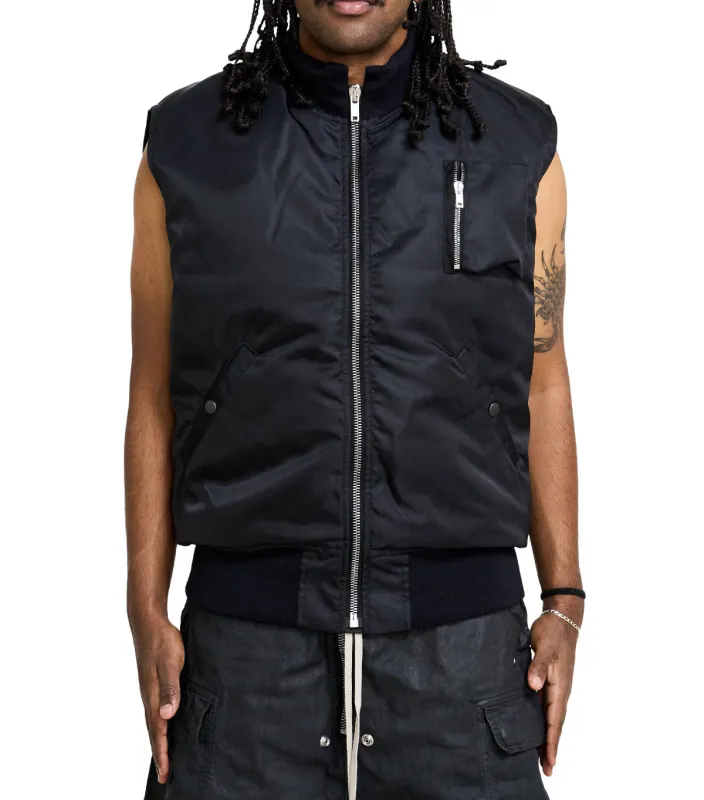 Rick Owens DRKSHDW Bomber Imbottito Senza Maniche Sl Tankers Bomber Black made by Rick Owens
