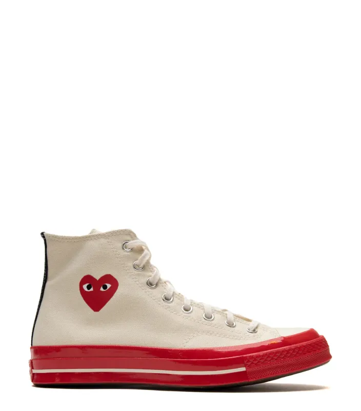 Comme des Garcons PLAY Converse Chuck 70 Hi Red made by Comme des Garcons PLAY