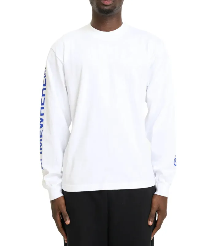 SOMEWHERE Long Sleeve Logo T-Shirt White made by Somewhere
