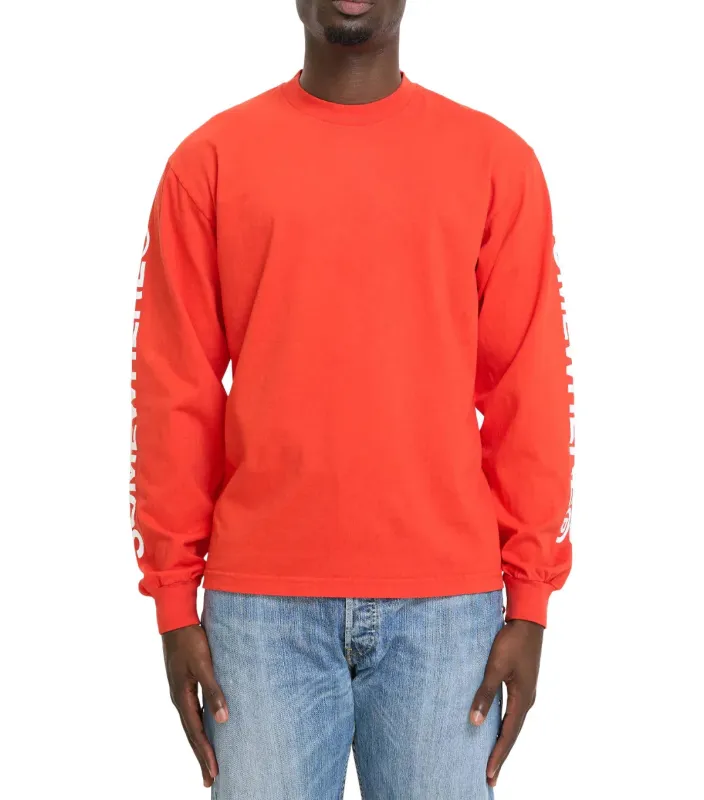 SOMEWHERE Long Sleeve Logo T-Shirt Orange made by Somewhere