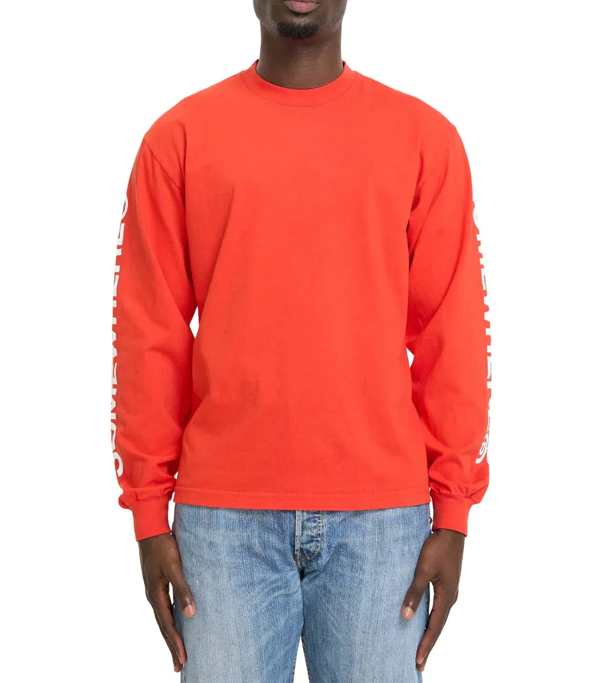 SOMEWHERE Long Sleeve Logo T-Shirt Orange sold by Somewhere