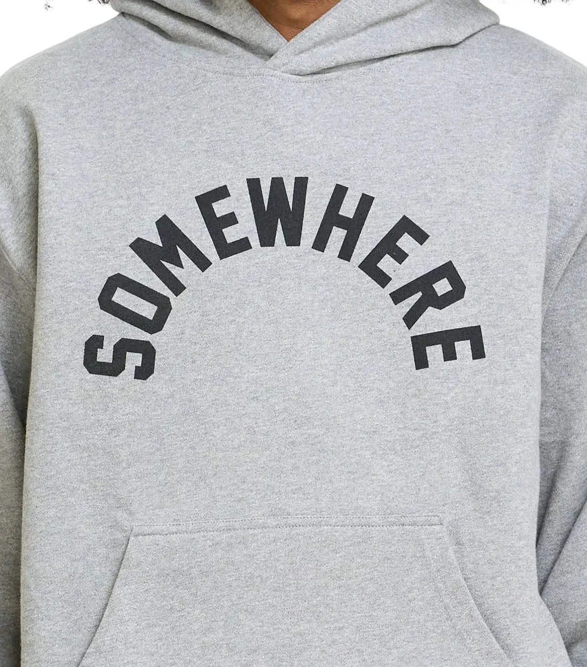 SOMEWHERE Arch Logo Hoodie Heather Grey sold by Somewhere product image thumbnail 4