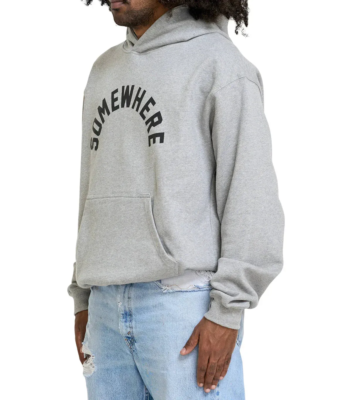 SOMEWHERE Arch Logo Hoodie Heather Grey sold by Somewhere product image thumbnail 2