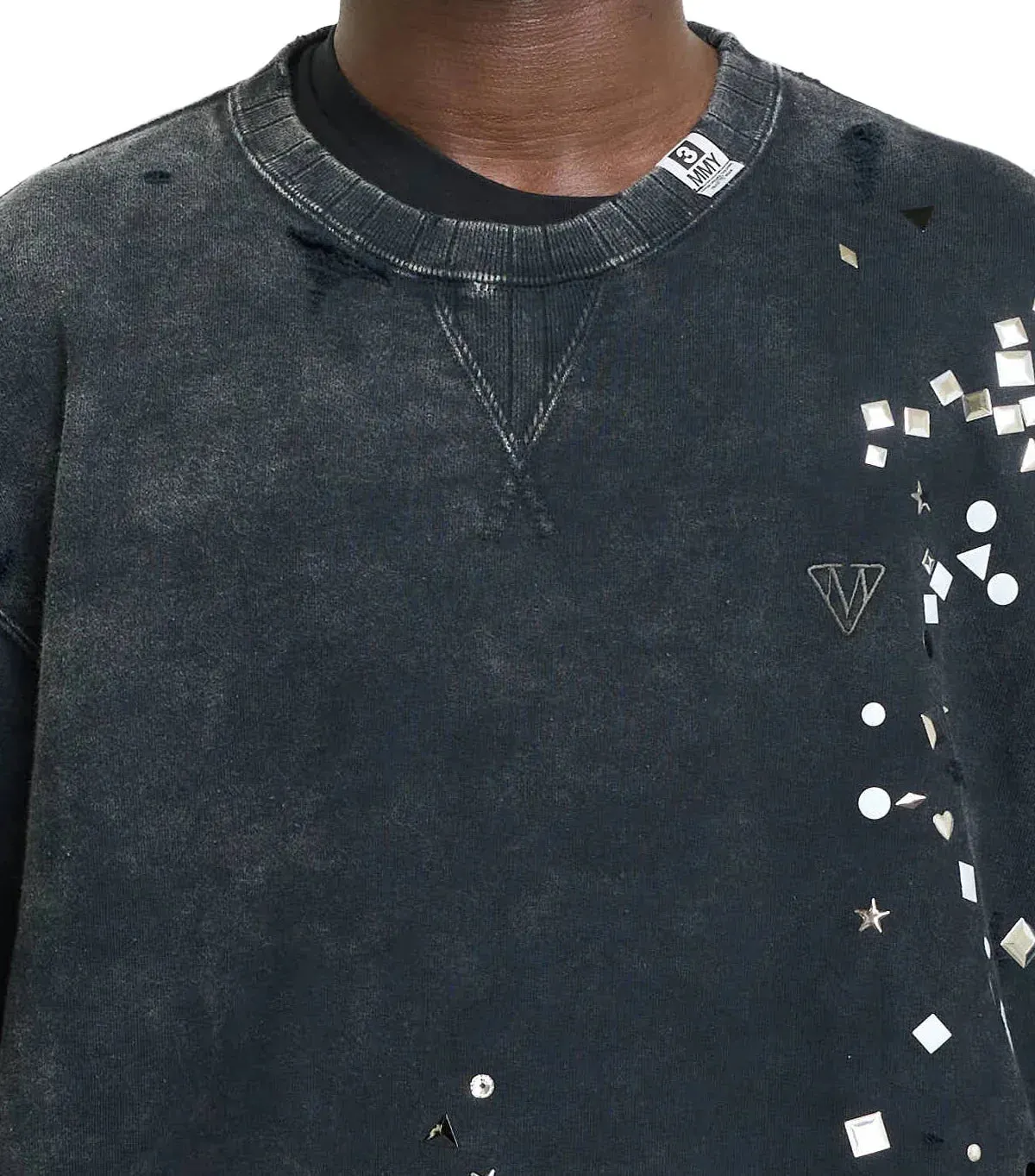 Mihara Yasuhiro Embellished Bleached Pullover Black sold by Somewhere product image thumbnail 5