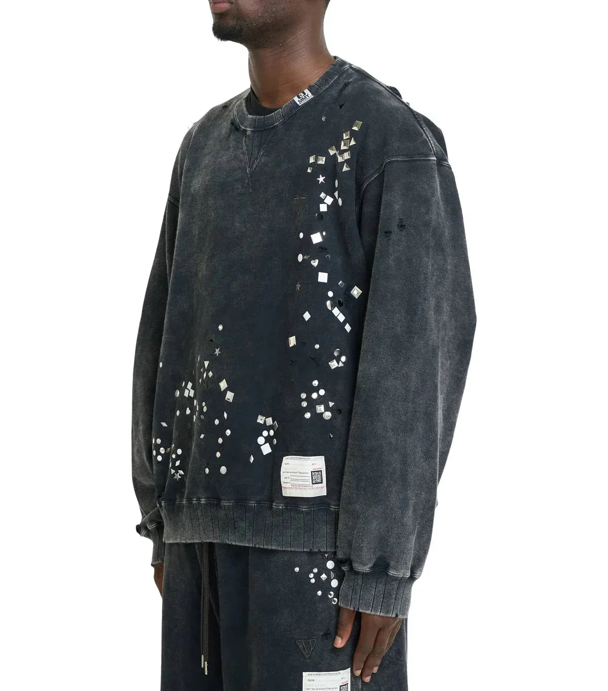 Mihara Yasuhiro Embellished Bleached Pullover Black sold by Somewhere product image thumbnail 2