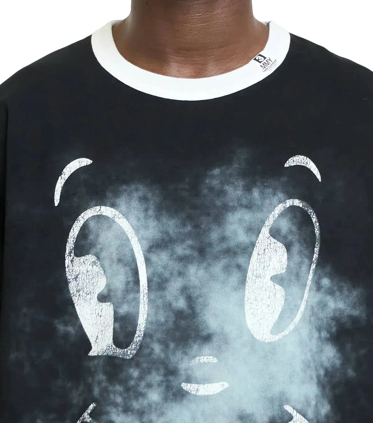 Mihara Yasuhiro Happy Face Printed T-Shirt Black sold by Somewhere product image thumbnail 5