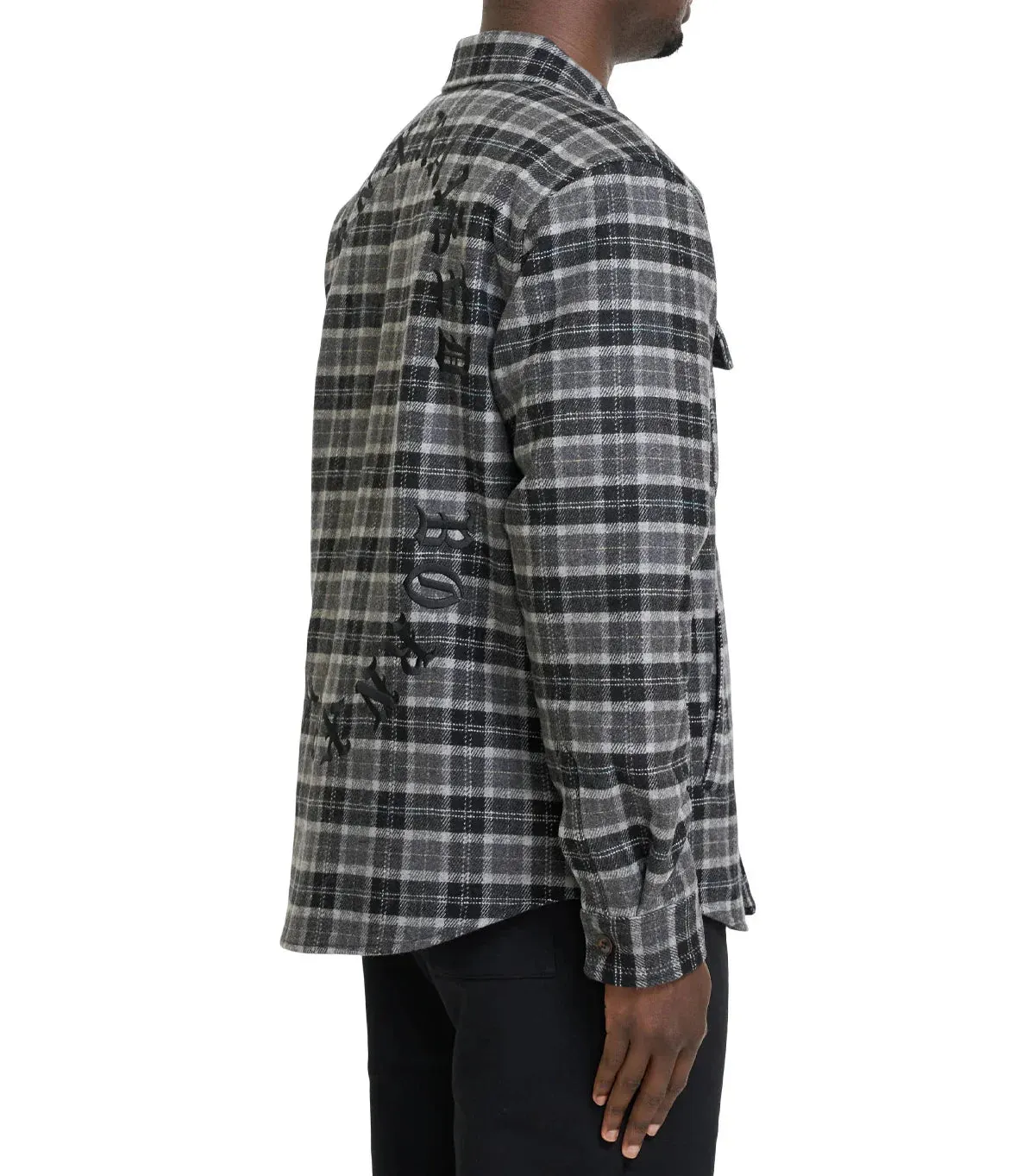 Born x Raised Flannel Shirt Jacket Black sold by Somewhere product image thumbnail 3
