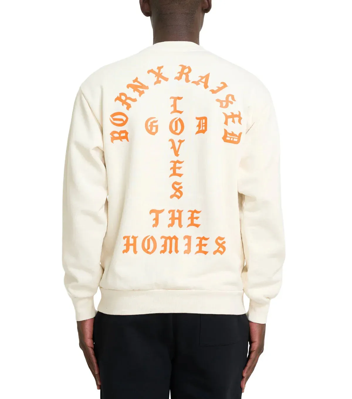 Born x Raised Unconditional Love Crewneck Cream sold by Somewhere product image thumbnail 4