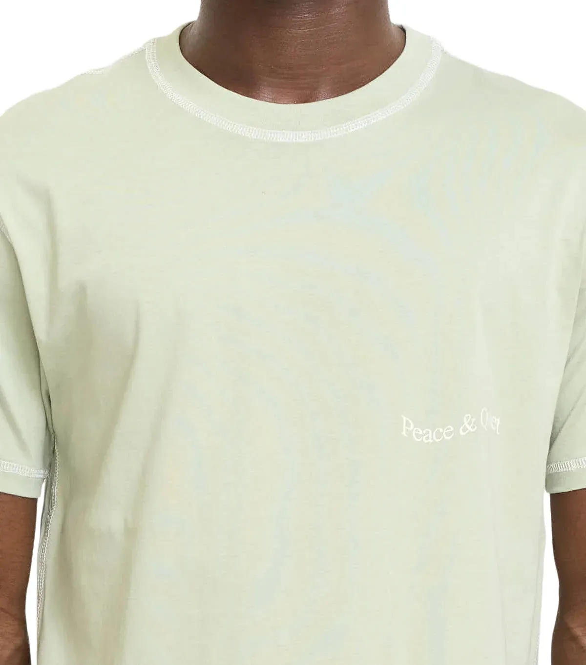 Museum of Peace & Quiet Wordmark Reverse Stitched T-Shirt Sage sold by Somewhere product image thumbnail 4