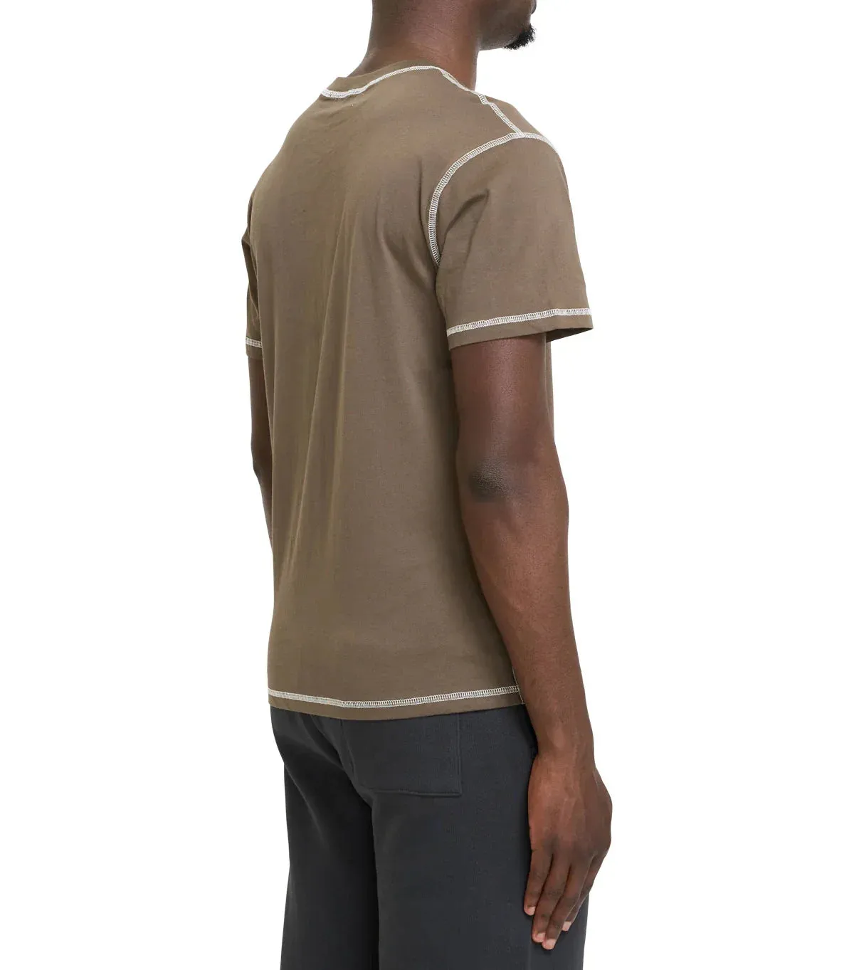 Museum of Peace & Quiet Wordmark Reverse Stitched T-Shirt Brown sold by Somewhere product image thumbnail 3
