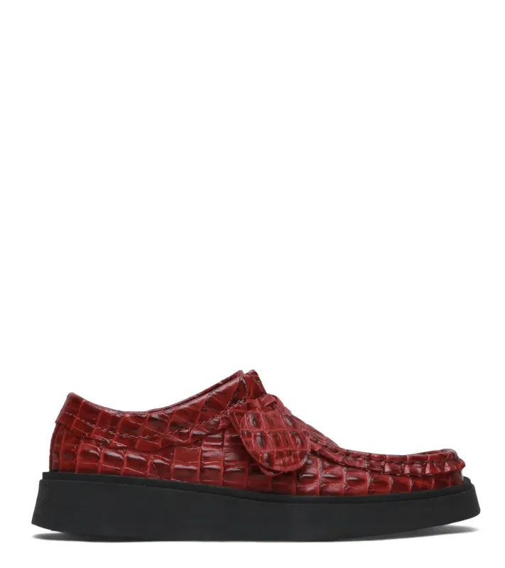 Clarks x Martine Rose Cur Torview Burgundy Leather made by Clarks