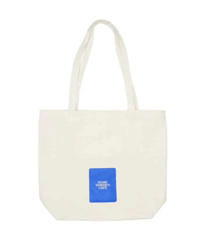 SOMEWHERE Cafe Logo Tote Bag Natural made by Somewhere