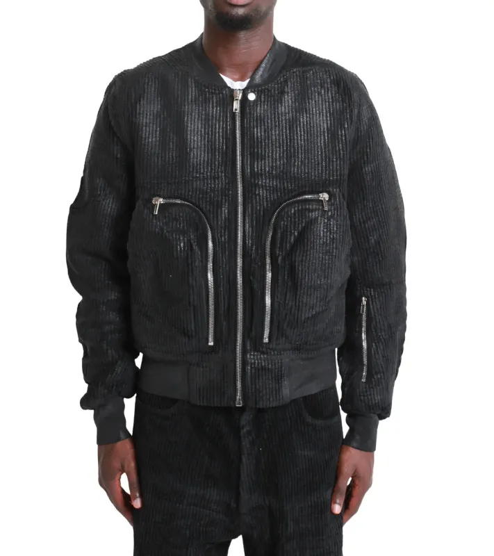 Rick Owens DRKSHDW Bauhaus Flight Bomber Jacket Black made by Rick Owens