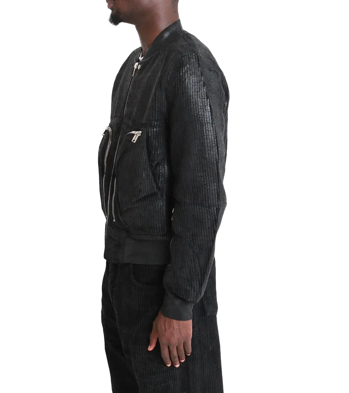 Rick Owens DRKSHDW Bauhaus Flight Bomber Jacket Black sold by Somewhere product image thumbnail 2
