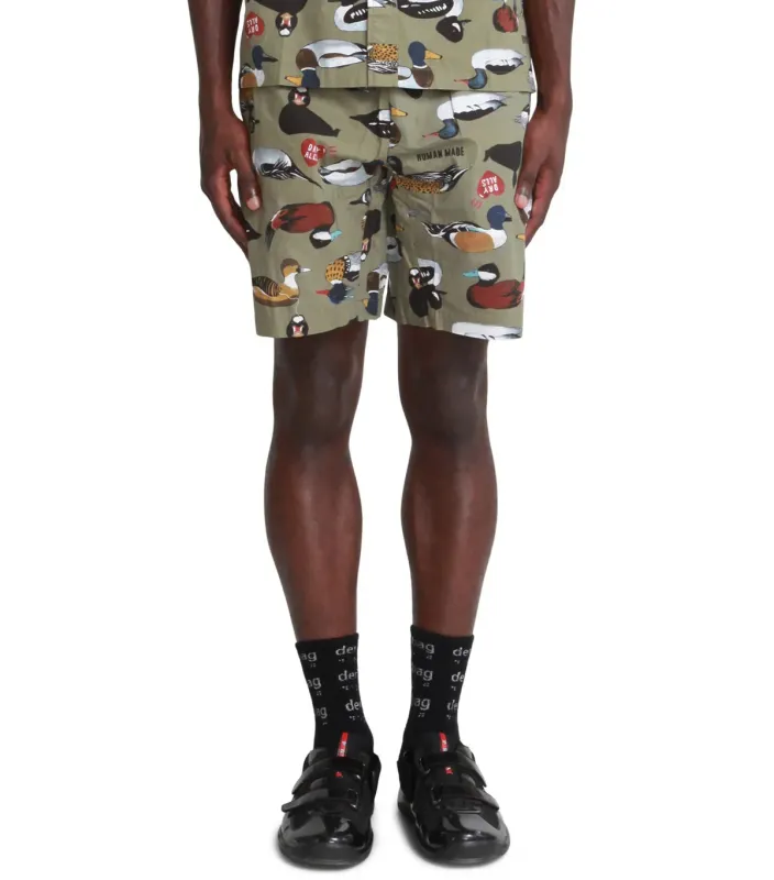 Human Made Duck Shorts Olive made by Somewhere