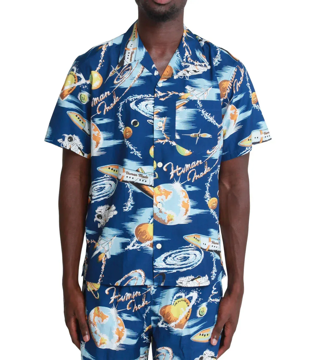 Human Made Graphic Aloha Shirt Blue sold by Somewhere