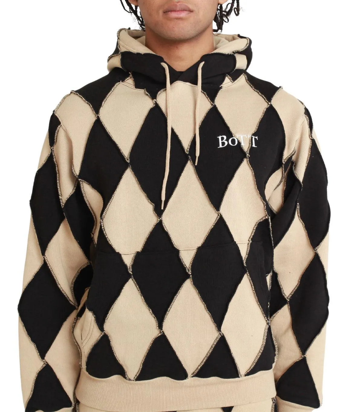 BoTT Patchwork Hoodie Black sold by Somewhere product image thumbnail 4
