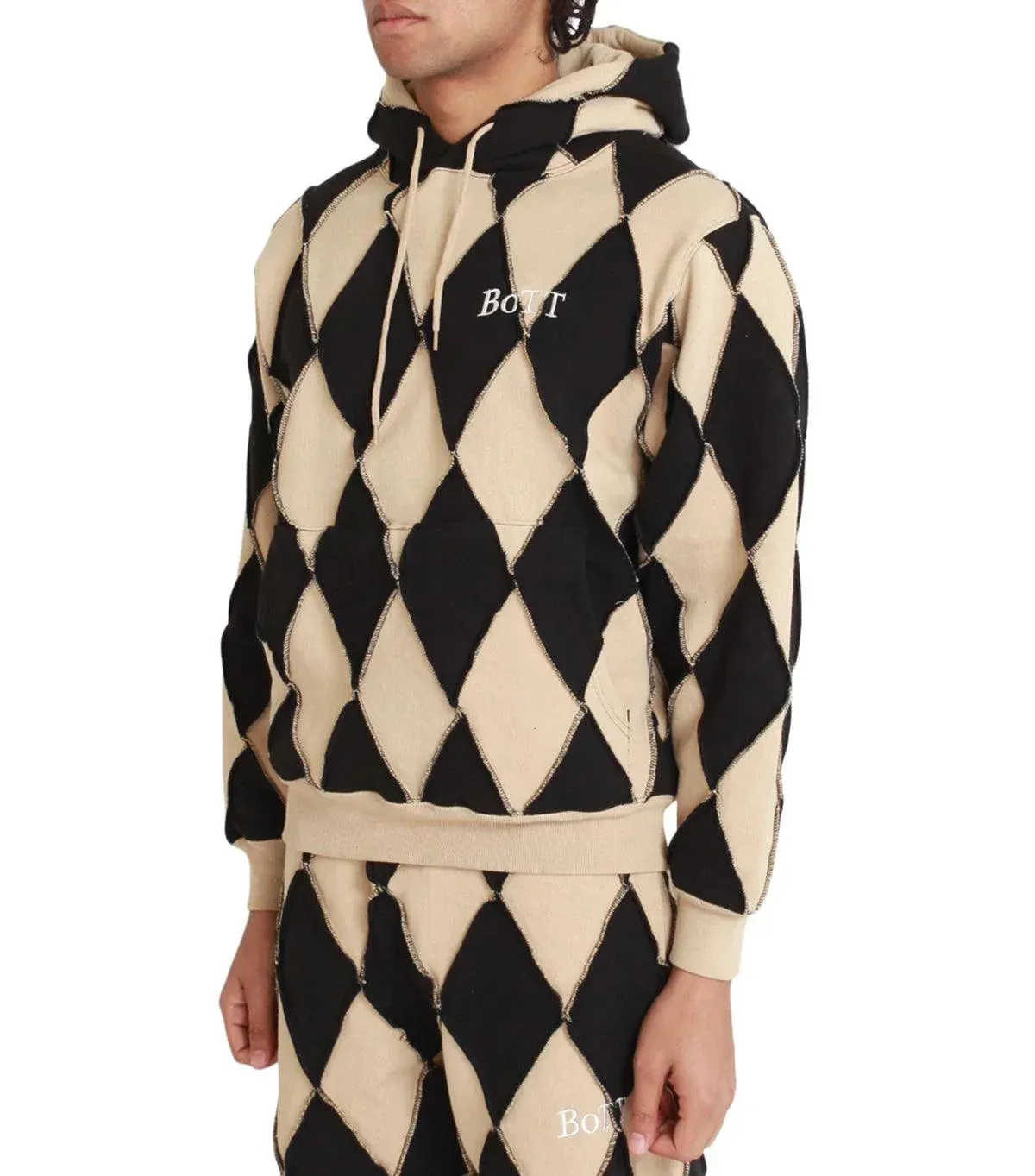 BoTT Patchwork Hoodie Black sold by Somewhere product image thumbnail 2