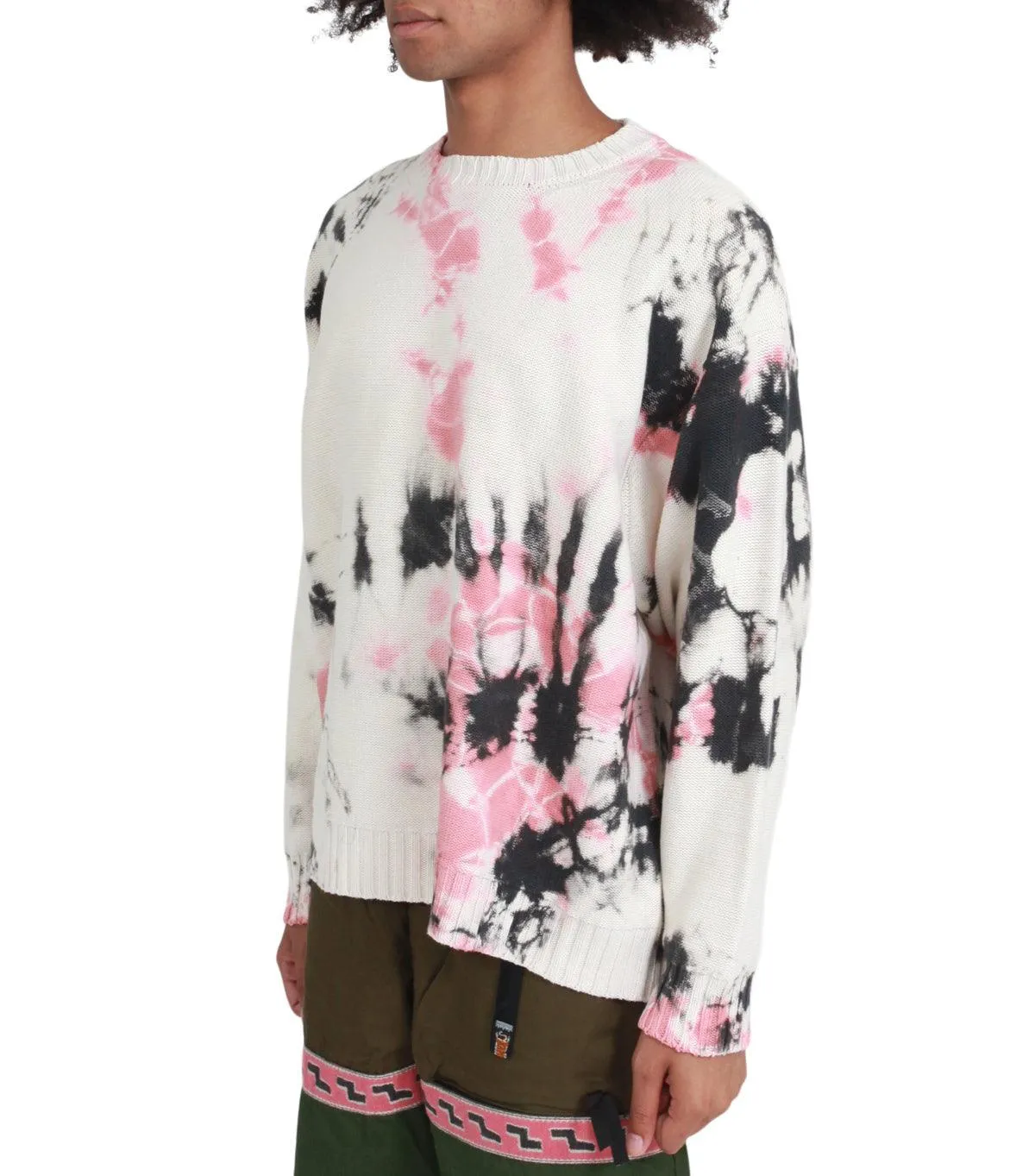 Kapital 5G Cotton Knit Crew Sweater (Ashbury Dyed) Black Pink sold by Somewhere product image thumbnail 2