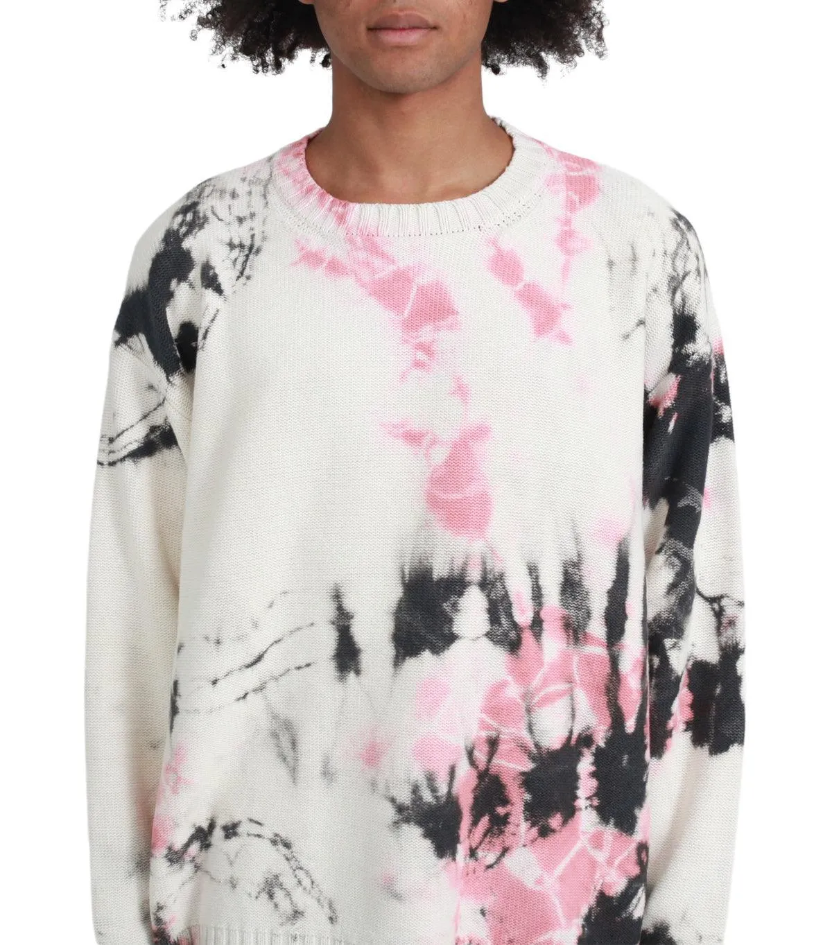 Kapital 5G Cotton Knit Crew Sweater (Ashbury Dyed) Black Pink sold by Somewhere product image thumbnail 4