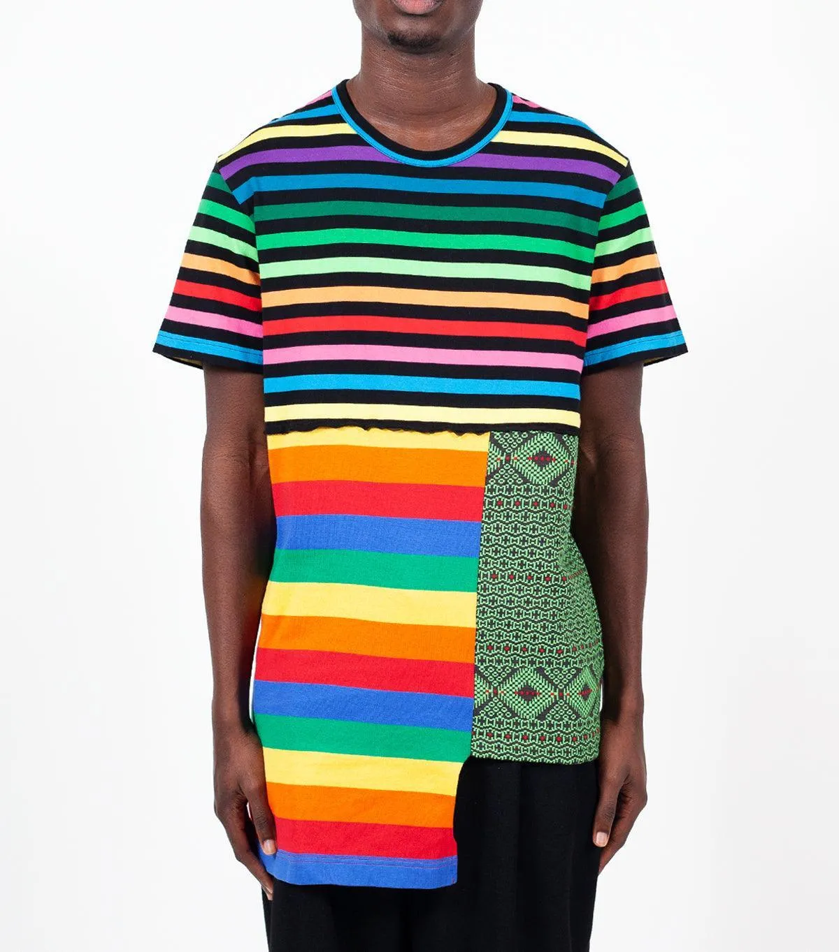 CdG Homme Plus Patchwork T-Shirt Multi Color sold by Somewhere