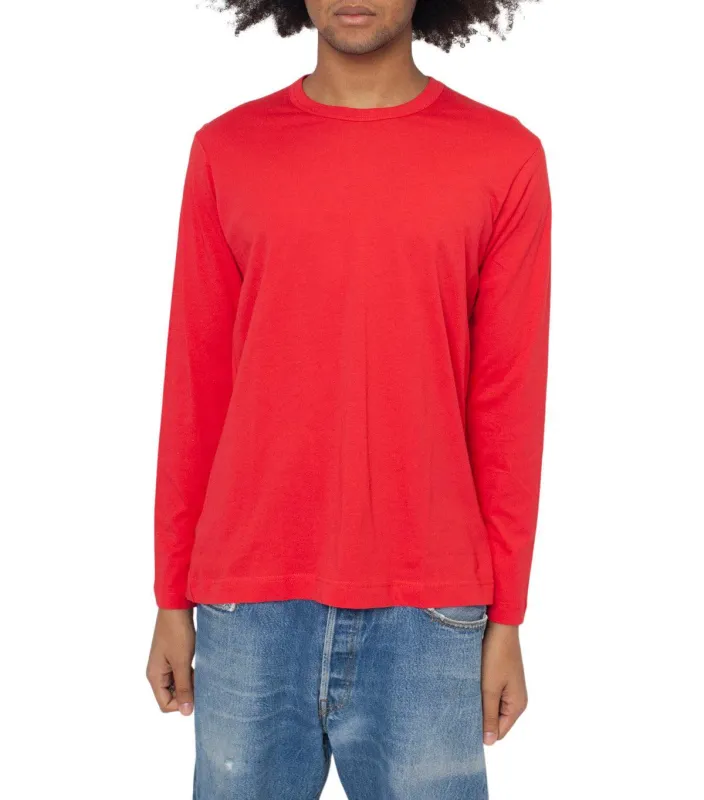 CdG SHIRT Rear Logo Long Sleeve T-Shirt Red made by Comme des Garcons