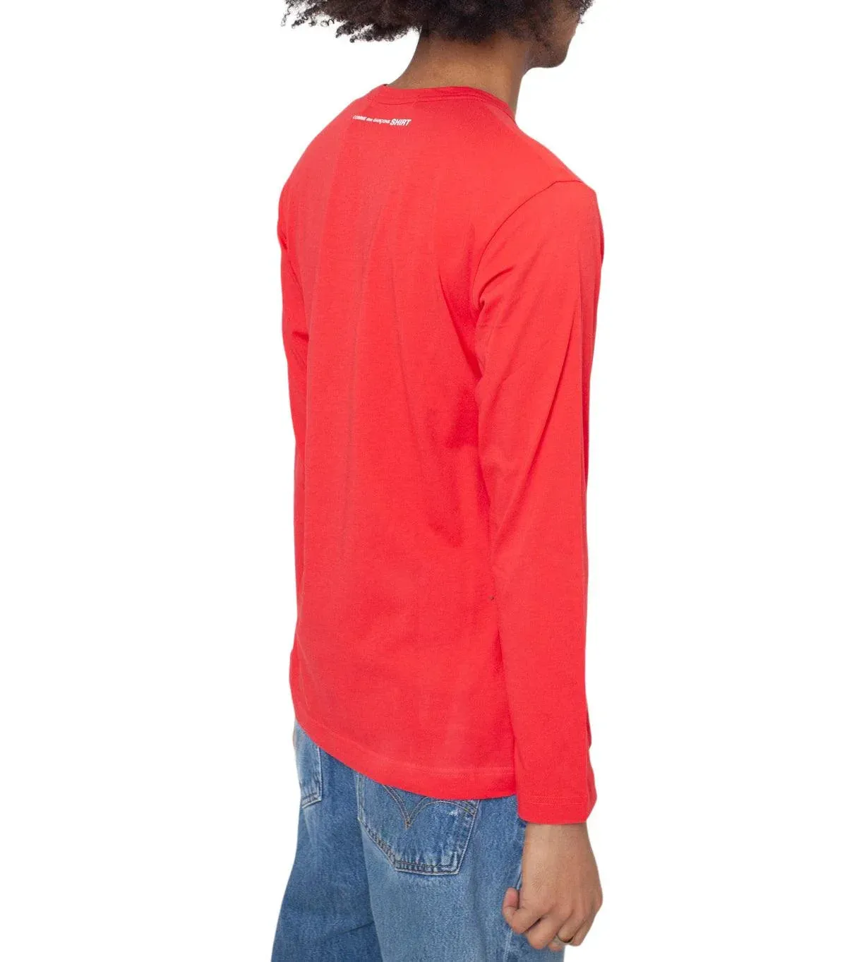 CdG SHIRT Rear Logo Long Sleeve T-Shirt Red sold by Somewhere product image thumbnail 3