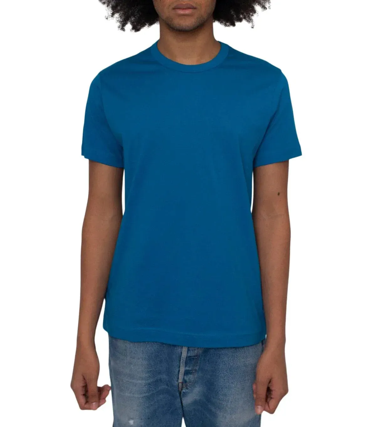 CdG SHIRT Rear Logo T-Shirt Blue sold by Somewhere
