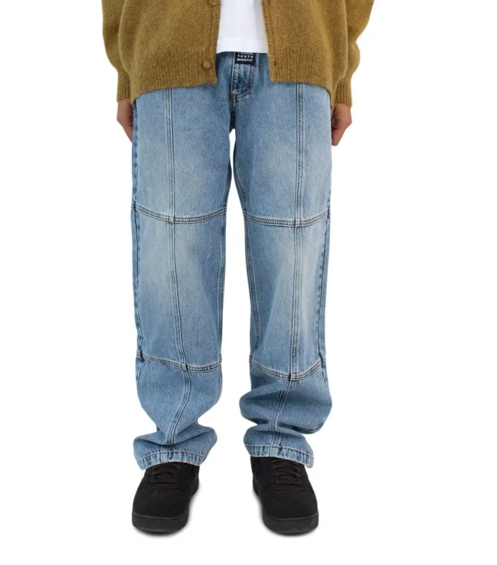 Liberal Youth Ministry Panel Denim Jeans Blue made by Somewhere