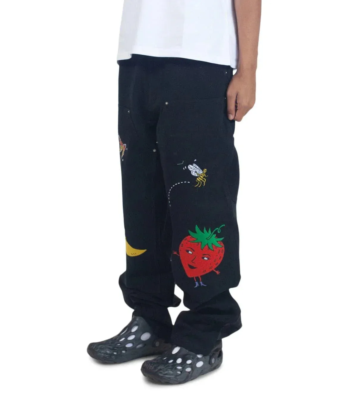 Sky High Farm Canvas Embroidered Workwear Pants Black sold by Somewhere product image thumbnail 2