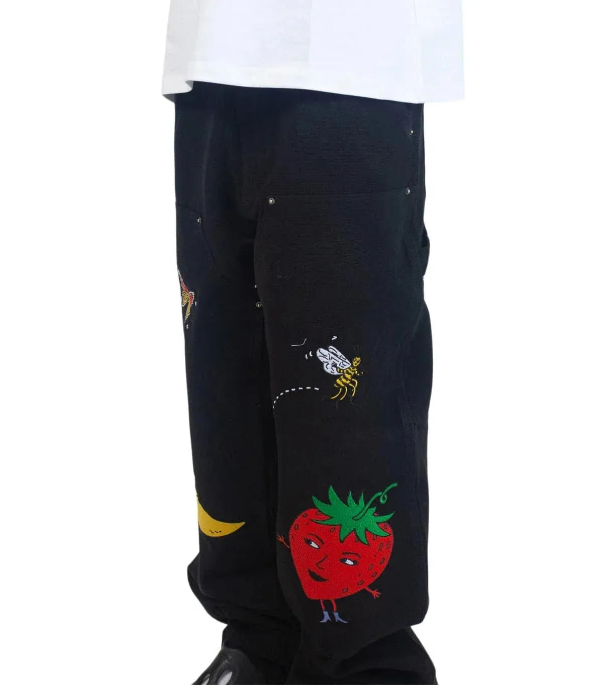 Sky High Farm Canvas Embroidered Workwear Pants Black sold by Somewhere product image thumbnail 4