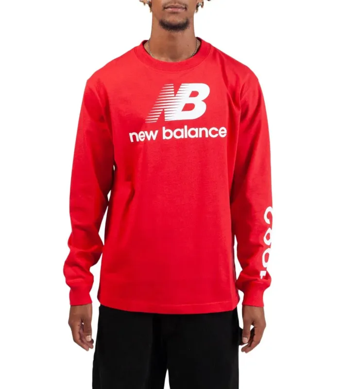 New Balance Made in USA Heritage Long Sleeve T-Shirt Red made by New Balance