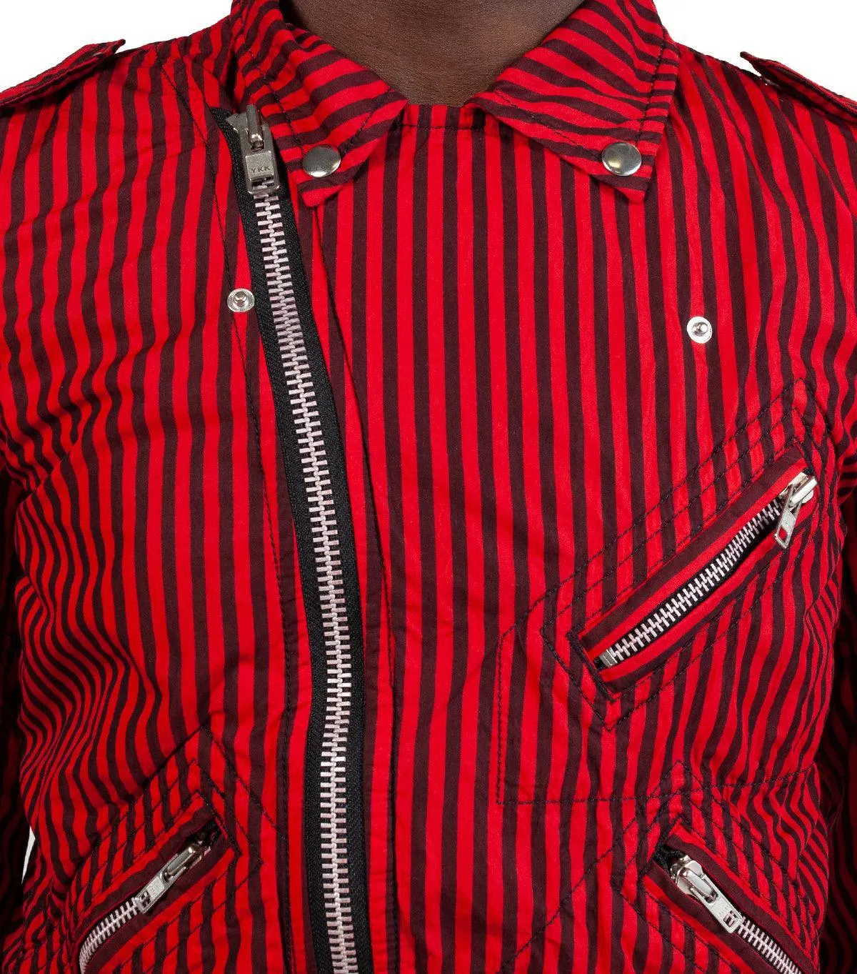CdG SHIRT Striped Woven Jacket Red sold by Somewhere product image thumbnail 4