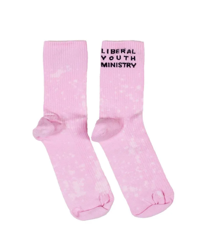 Liberal Youth Ministry Bleach Socks Pink made by Somewhere
