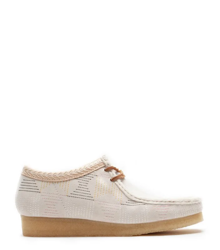 Clarks Wallabee Lo Hairy Suede Off White made by Clarks