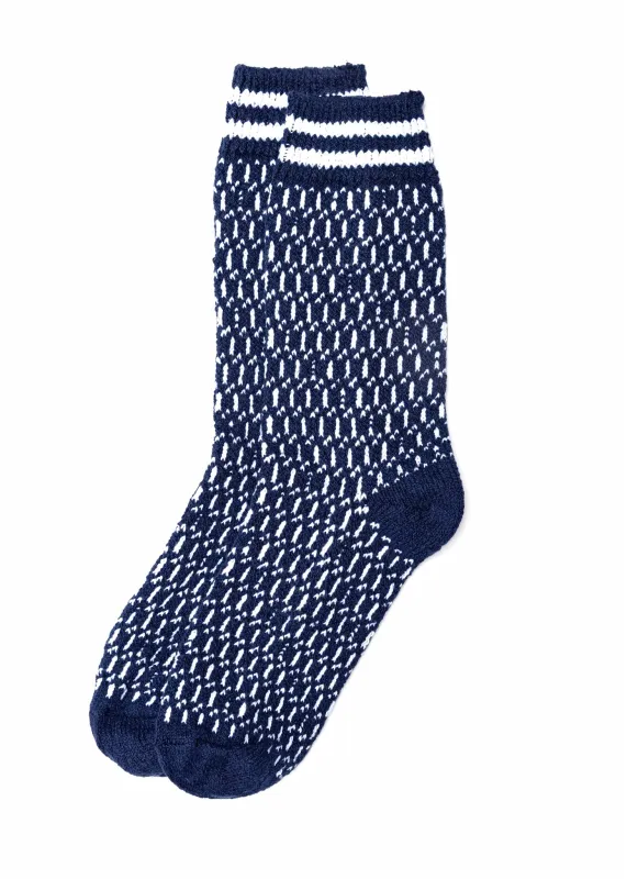 The Oslo Sock - Navy sold by Rancourt & Co