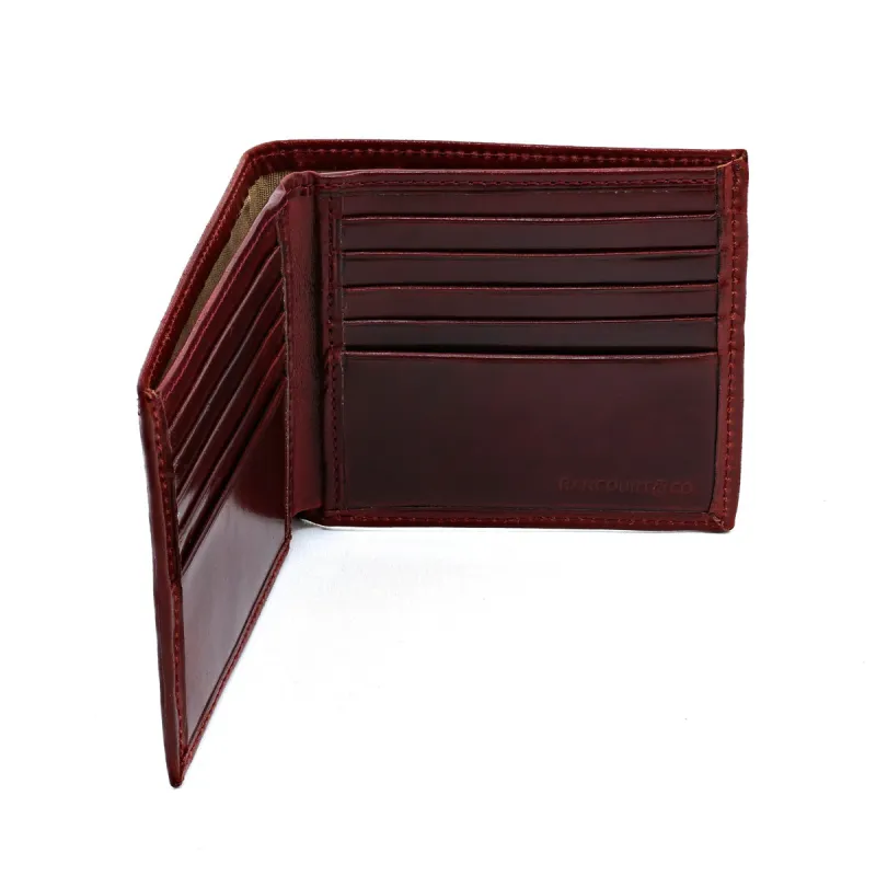Hamlin 5-Slot Burgundy Shell Cordovan Bi-Fold Wallet sold by Rancourt & Co
