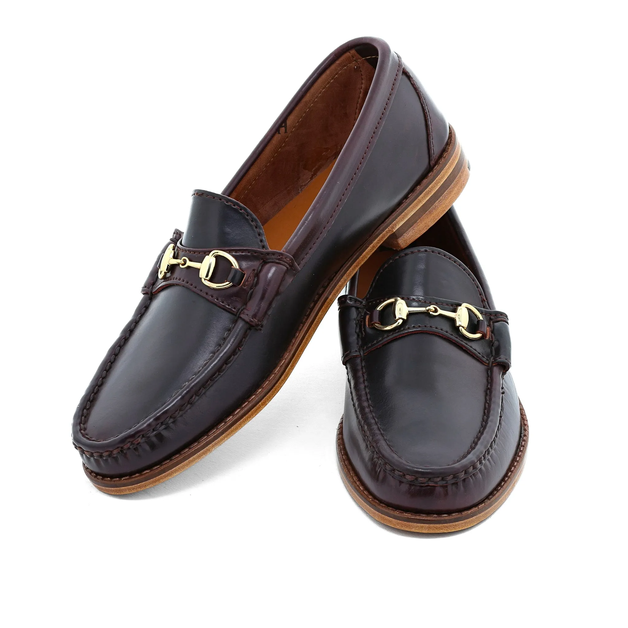 Blue Isle English Bit Moc - Color 8 Shell Cordovan sold by Rancourt & Co