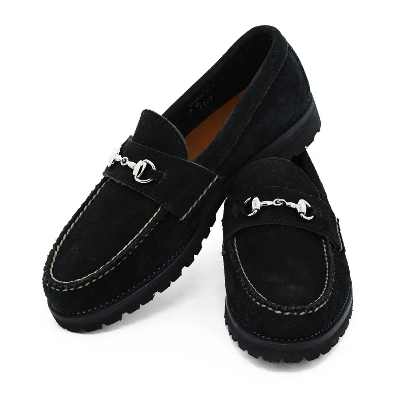 Horsebit Loafer w/Lug Sole - Black Orion Fleshout sold by Rancourt & Co