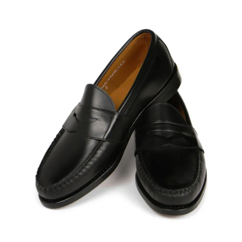 Weltline Penny Loafers - Black Calf sold by Rancourt & Co